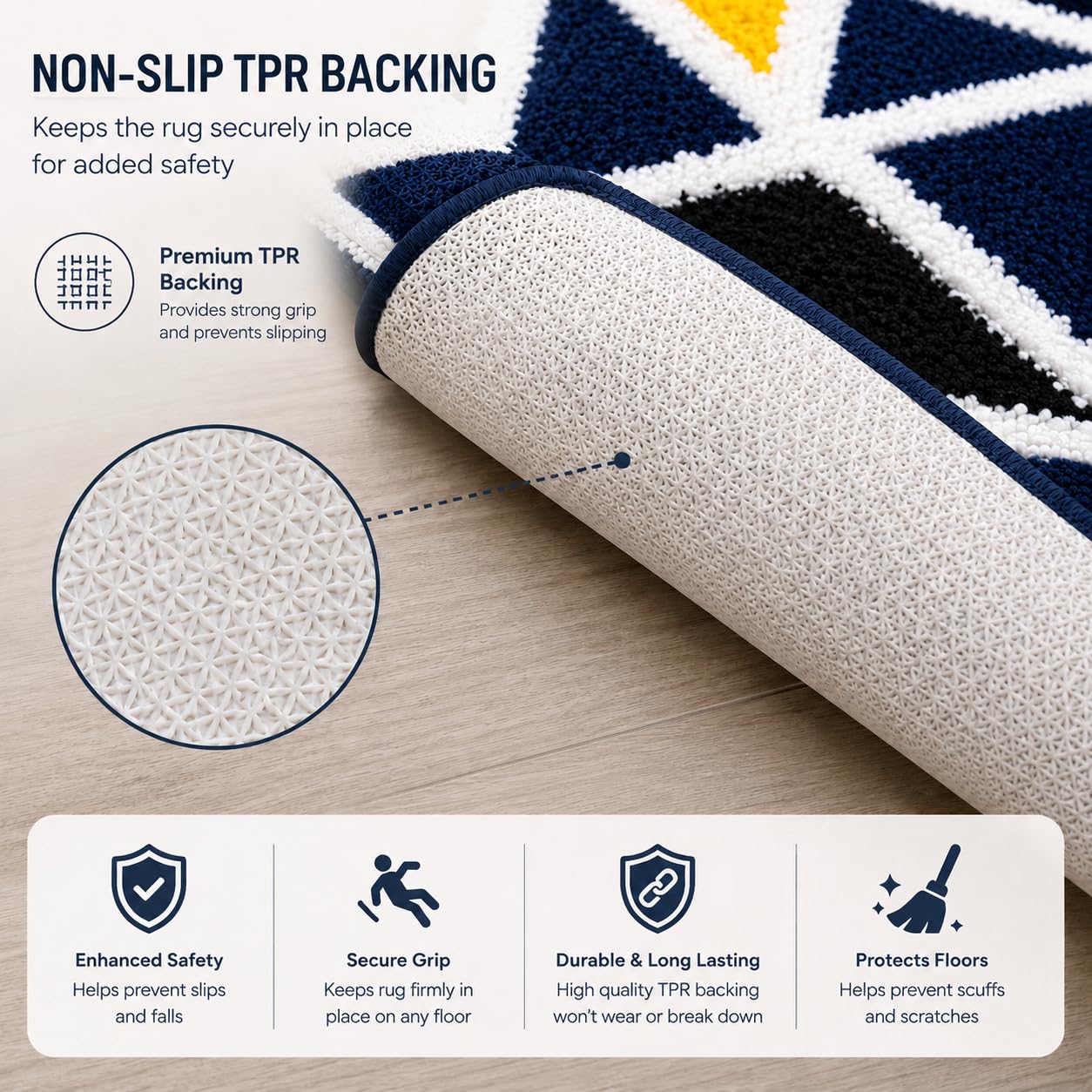 Mosaic Blue Runner Mat