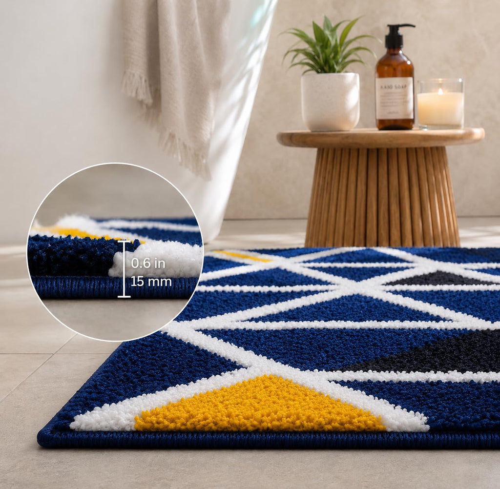 Mosaic Blue Runner Mat