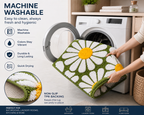 Flower Green Runner Mat