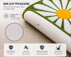Flower Green Runner Mat
