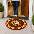 Rangoli Marigold Bloom Door and Bathroom Mat - Roseate