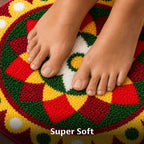 Rangoli Marigold Bloom Door and Bathroom Mat - Roseate