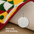 Rangoli Marigold Bloom Door and Bathroom Mat - Roseate