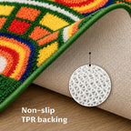 Rangoli Carnival Sun Door and Bathroom Mat - Roseate