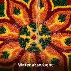 Rangoli Ember Star Door and Bathroom Mat - Roseate