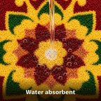 Rangoli Lotus Garden Door and Bathroom Mat - Roseate