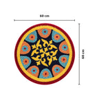 Rangoli Azure Tile Door and Bathroom Mat - Roseate