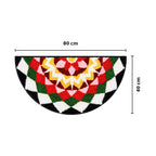 Kolam Chevron Bloom Door and Bathroom Mat - Roseate