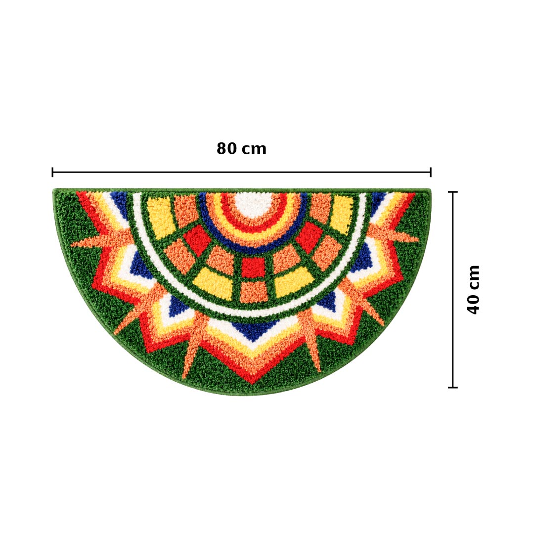 Kolam Carnival Sun Door and Bathroom Mat - Roseate