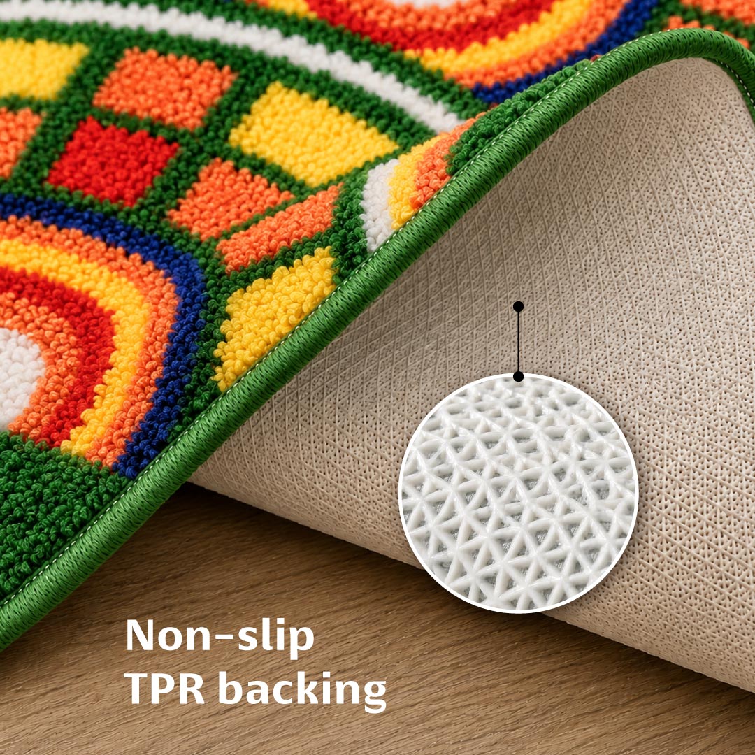 Kolam Carnival Sun Door and Bathroom Mat - Roseate