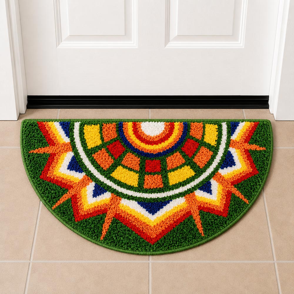 Kolam Carnival Sun Door and Bathroom Mat - Roseate