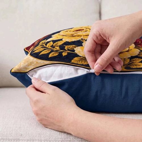 Autumn Peony Cushion Cover | Hummingbird
