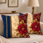 Corner Peony Cushion Cover | Hummingbird