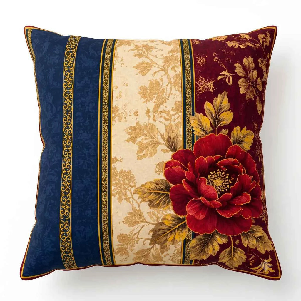 Corner Peony Cushion Cover | Hummingbird