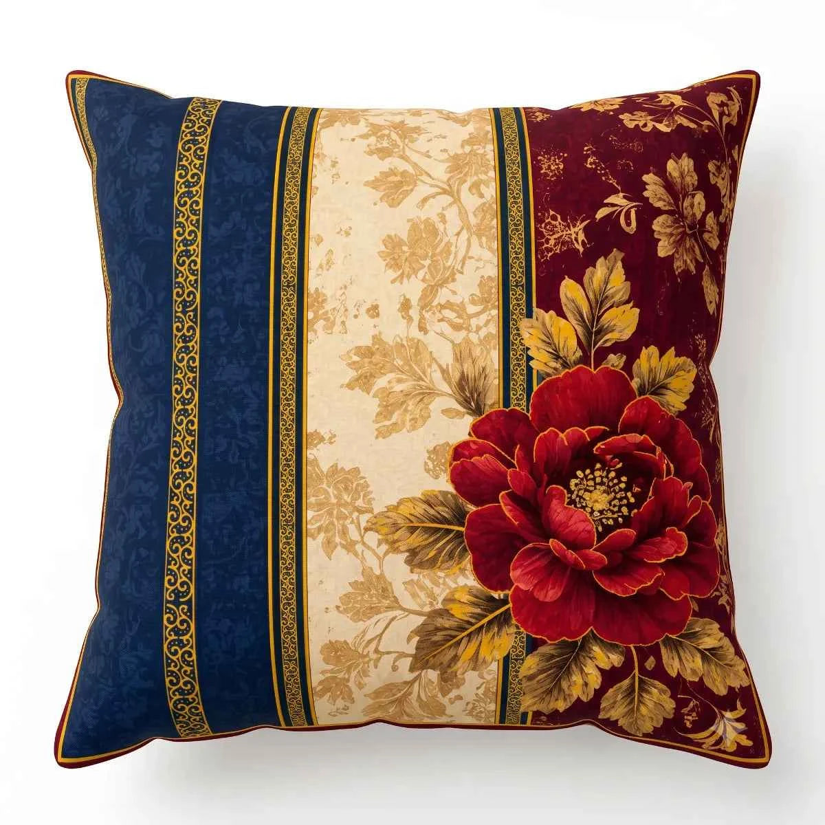 Corner Peony Cushion Cover | Hummingbird