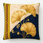 Golden Ginkgo Cushion Cover | Hummingbird