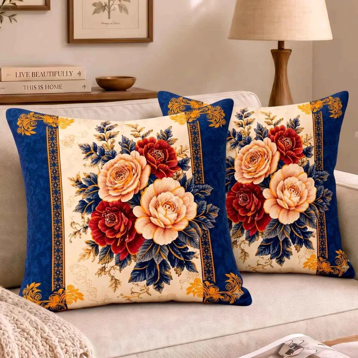Regal Bouquet Cushion Cover | Hummingbird