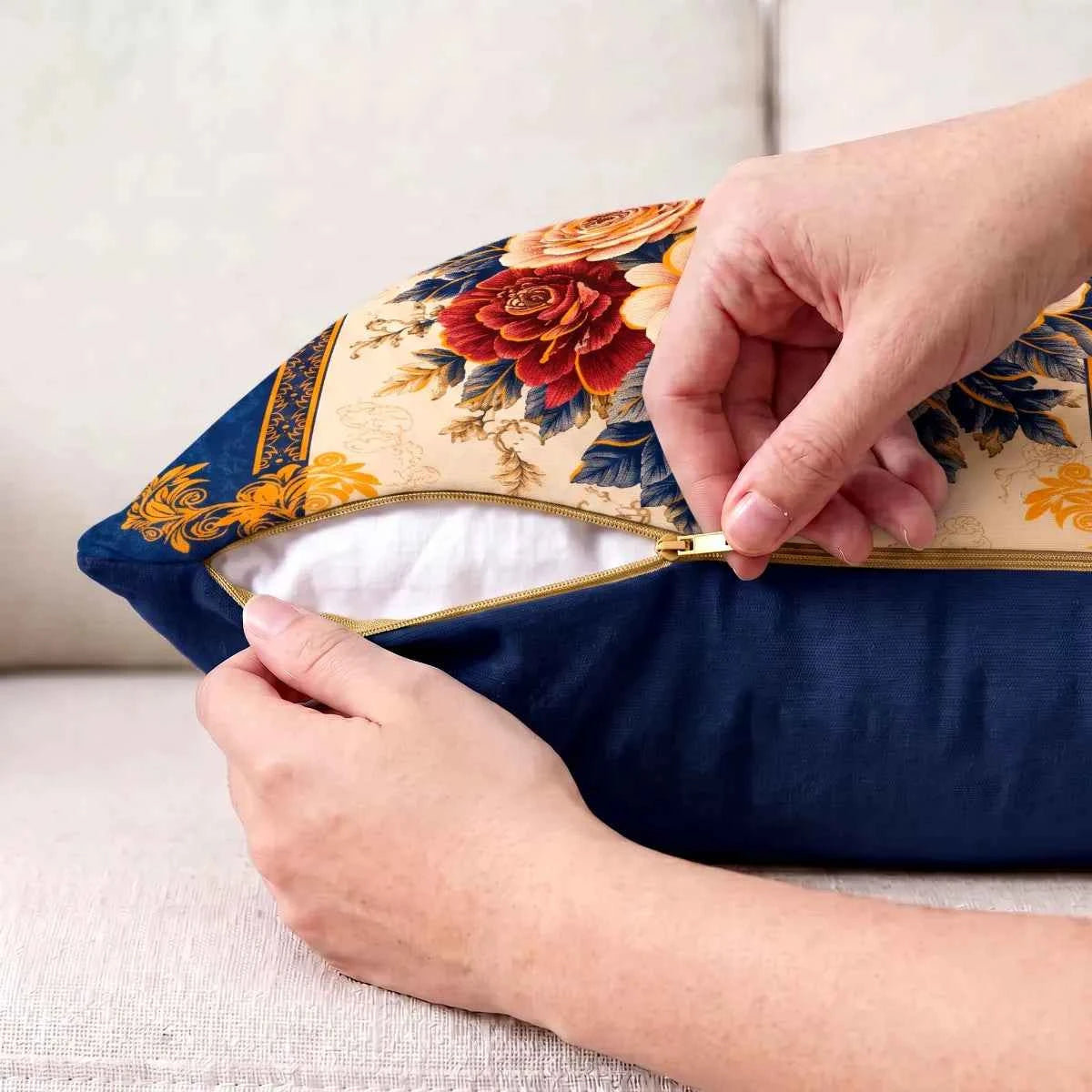 Regal Bouquet Cushion Cover | Hummingbird