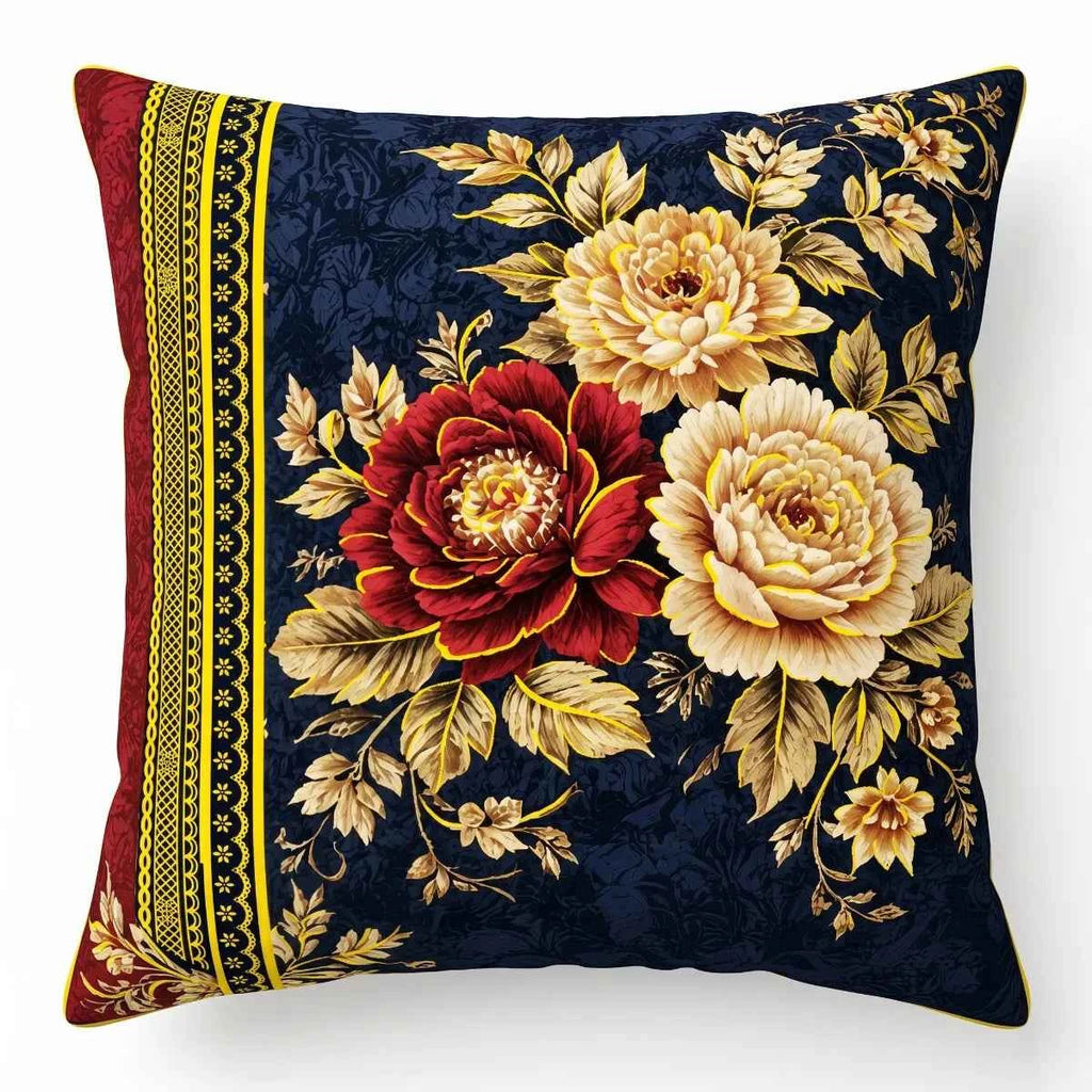 Velvet Peony Cushion Cover | Hummingbird