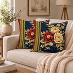 Velvet Peony Cushion Cover | Hummingbird