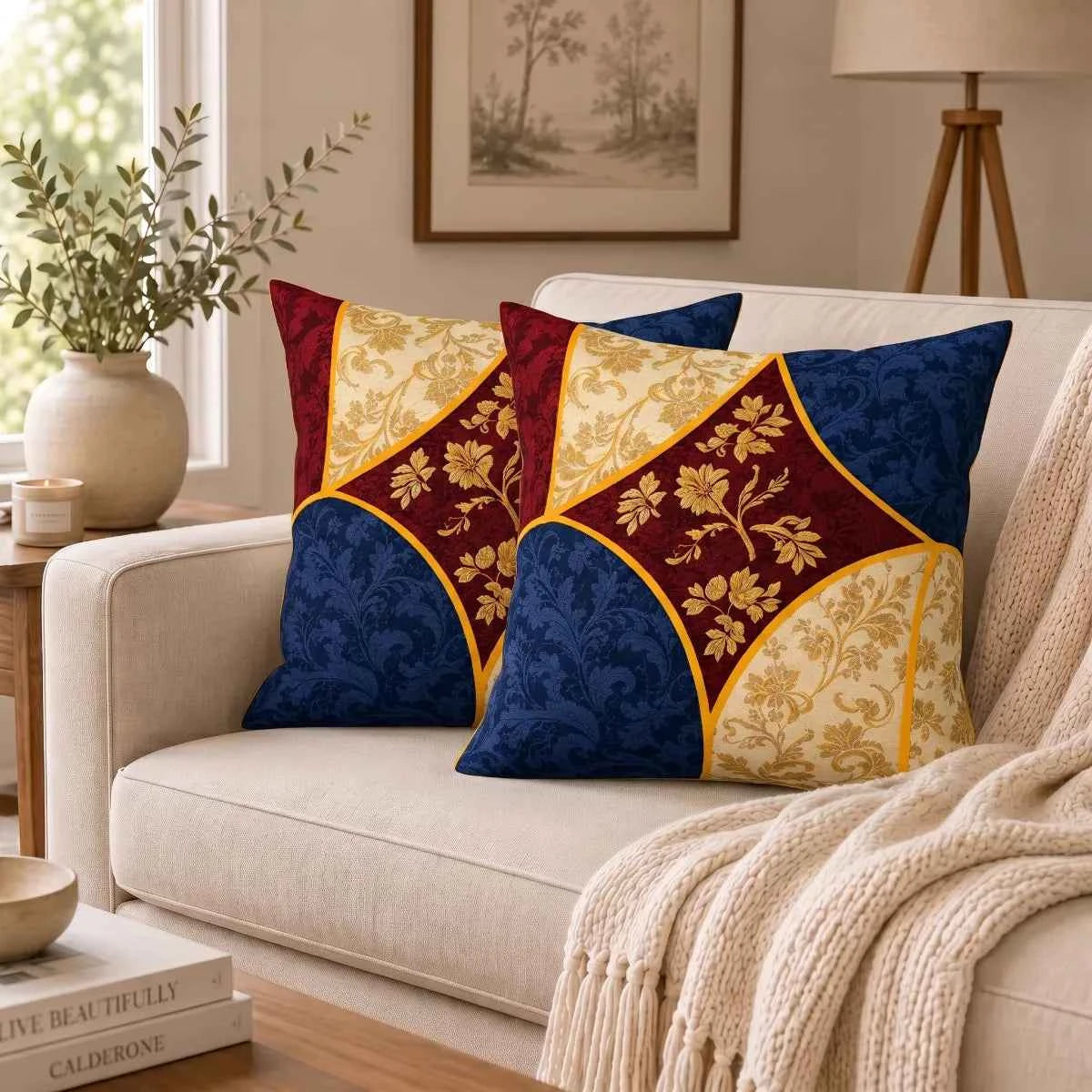 Diamond Bloom Cushion Cover | Hummingbird