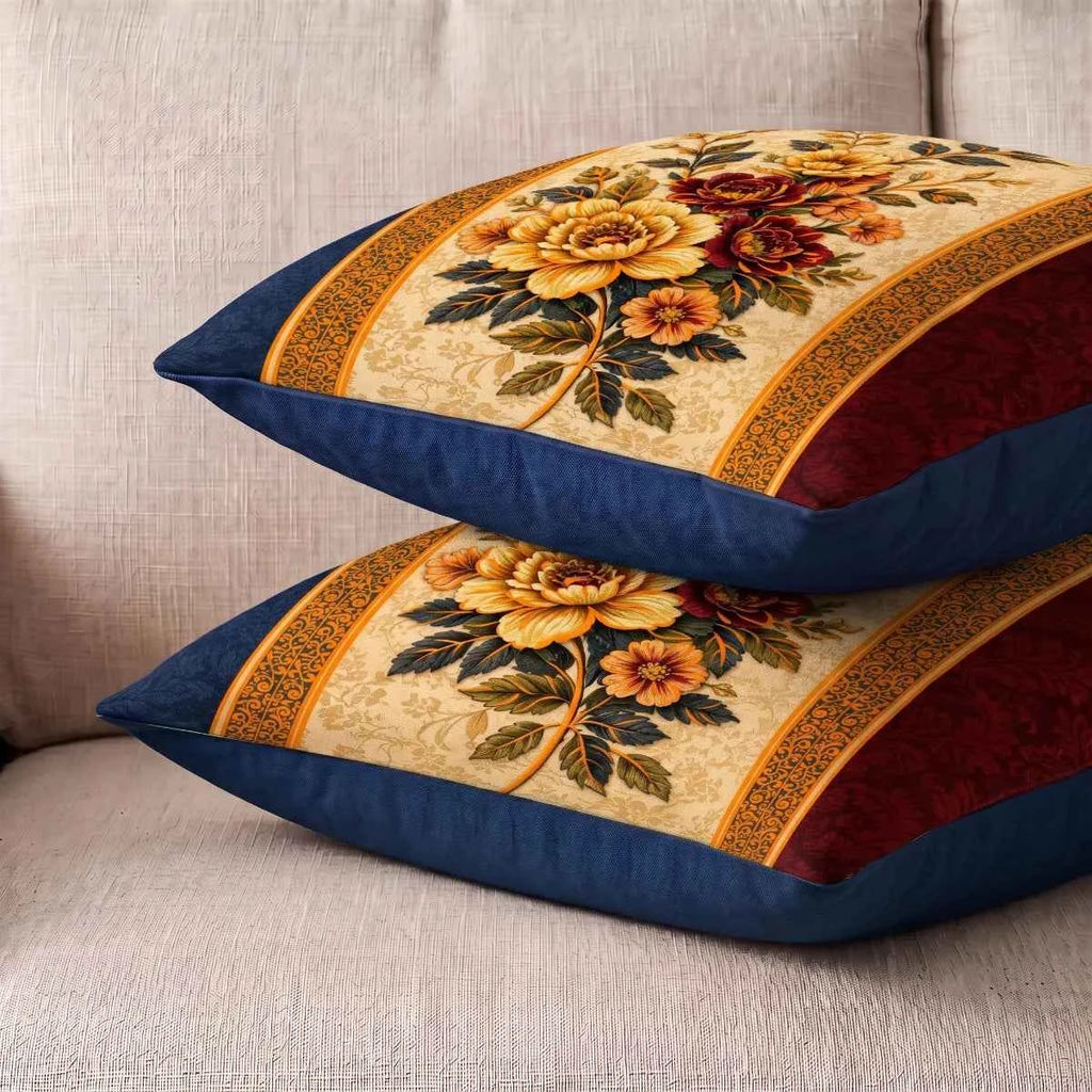 Framed Bouquet Cushion Cover | Hummingbird