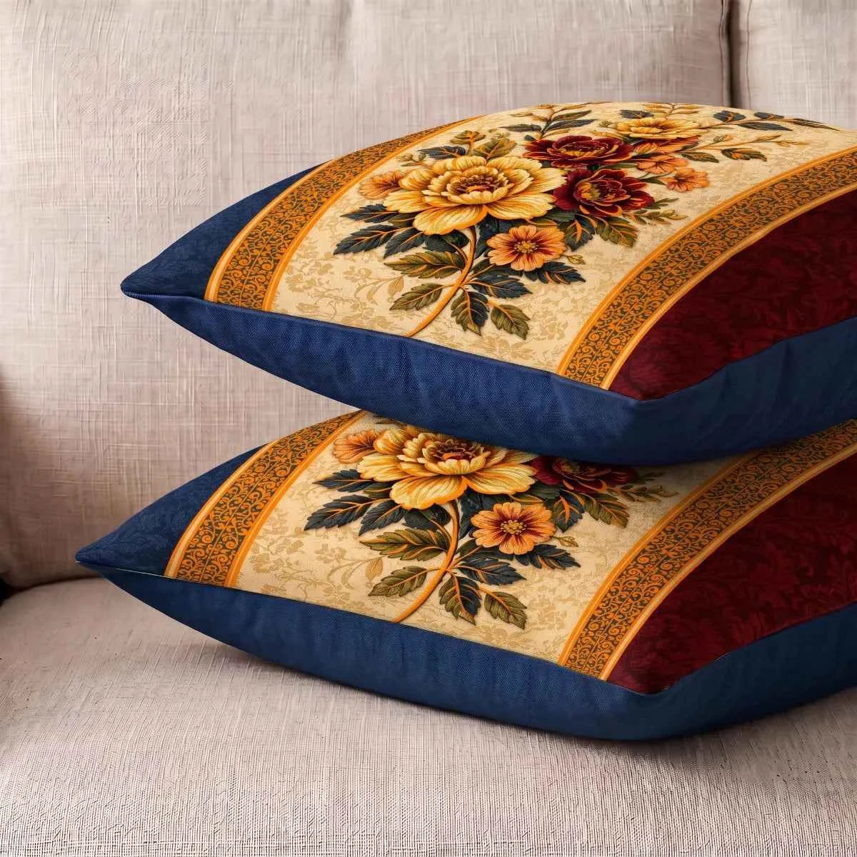 Framed Bouquet Cushion Cover | Hummingbird