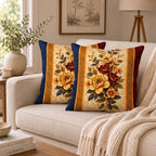 Framed Bouquet Cushion Cover | Hummingbird