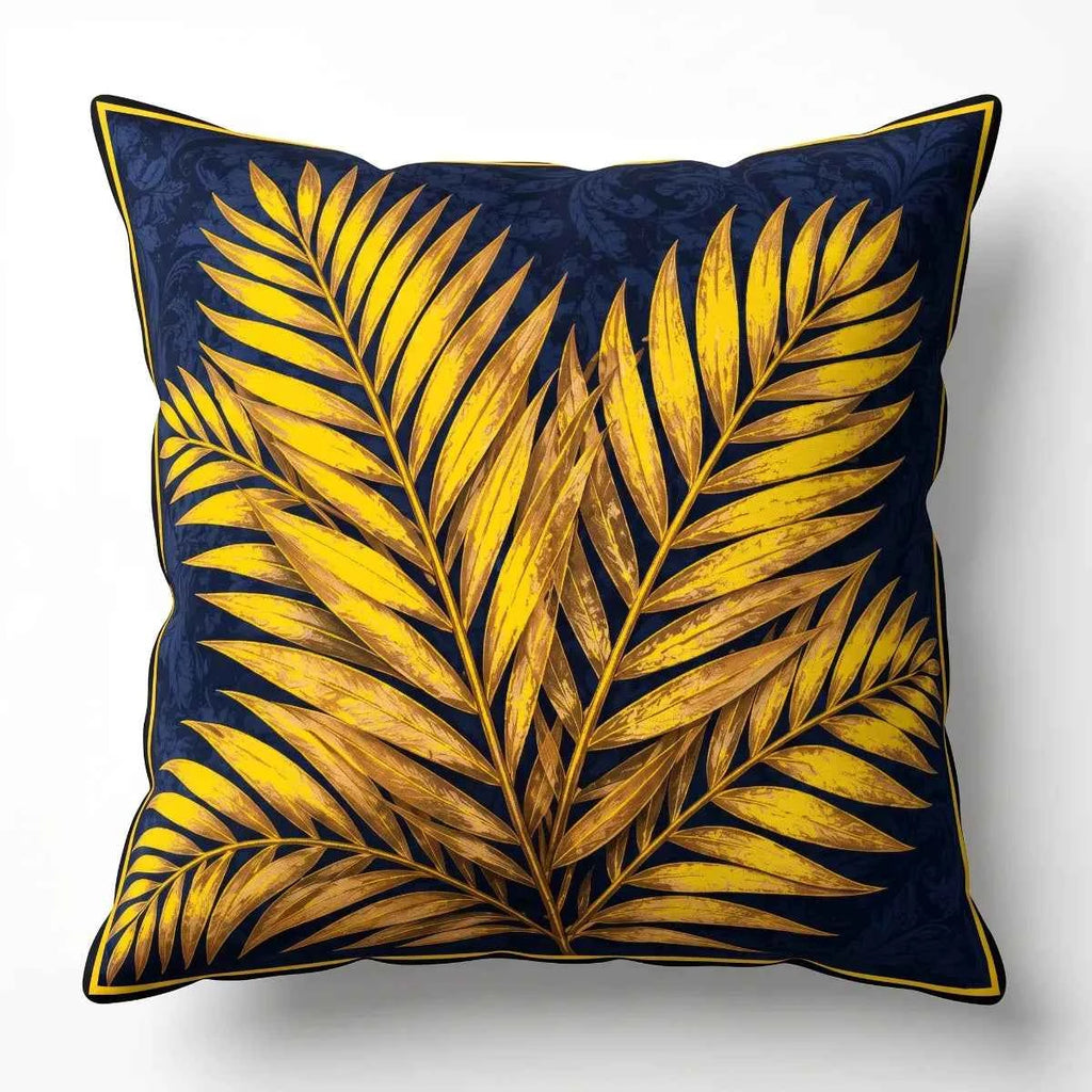 Golden Palm Cushion Cover | Hummingbird