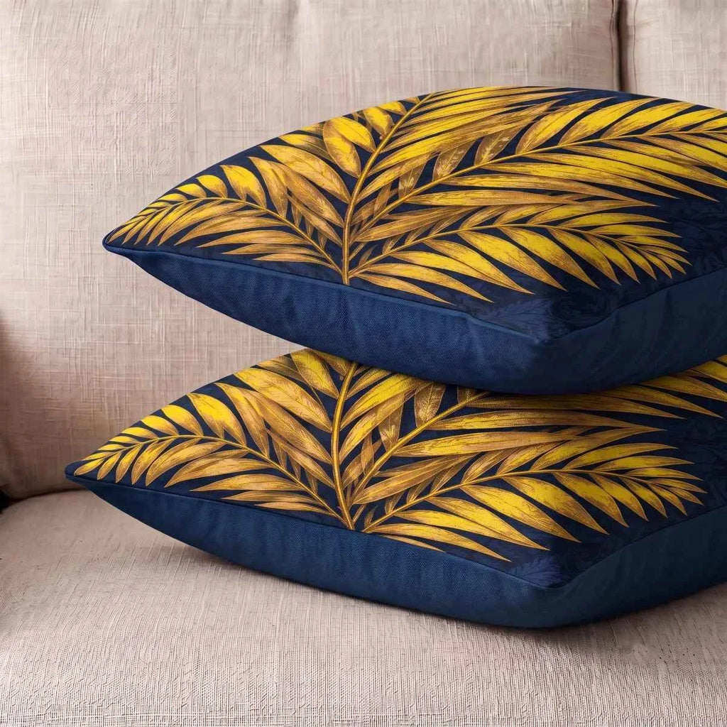 Golden Palm Cushion Cover | Hummingbird