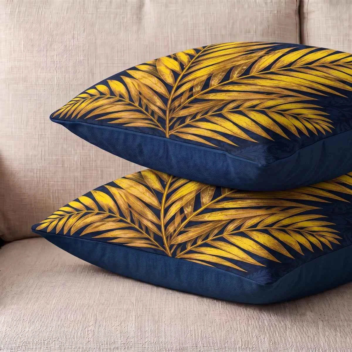 Golden Palm Cushion Cover | Hummingbird