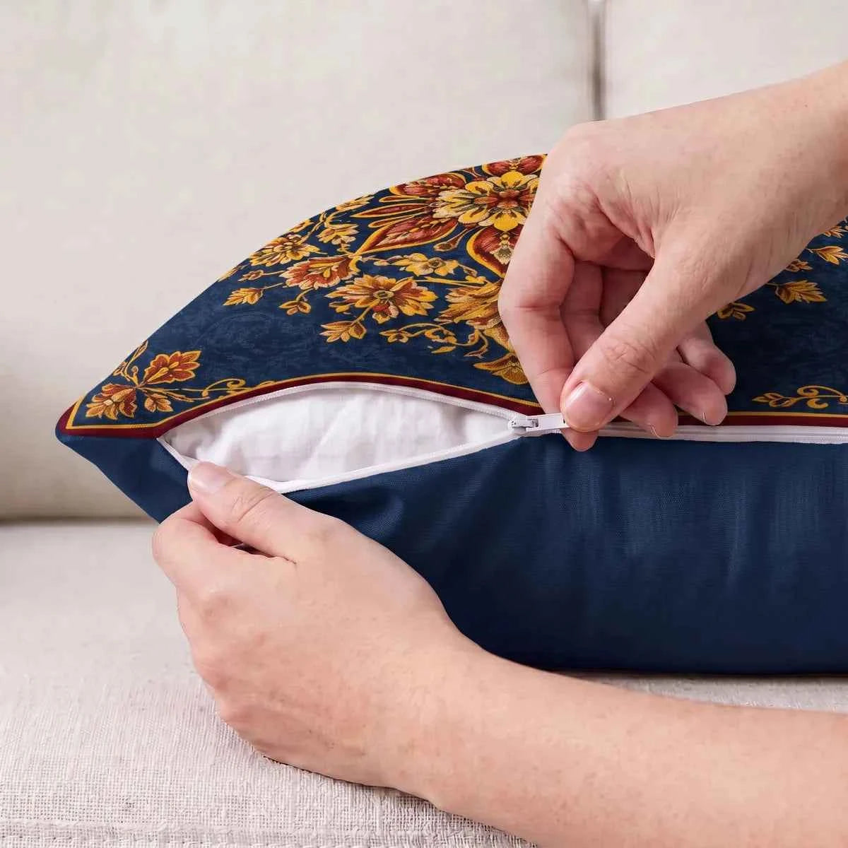 Persian Medallion Cushion Cover | Hummingbird