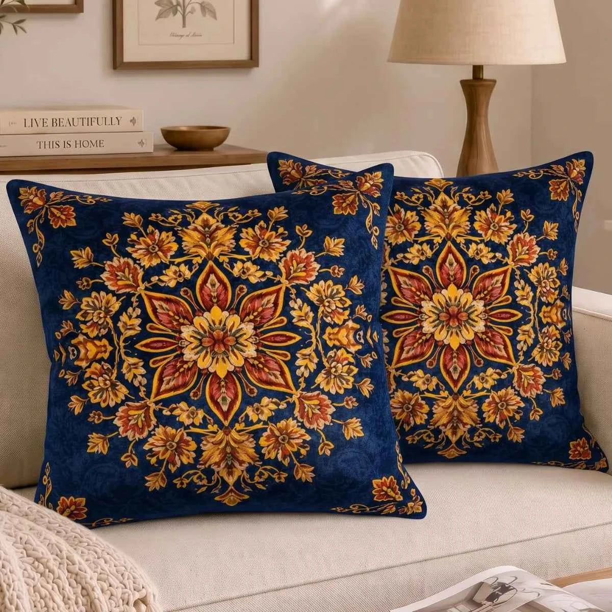 Persian Medallion Cushion Cover | Hummingbird