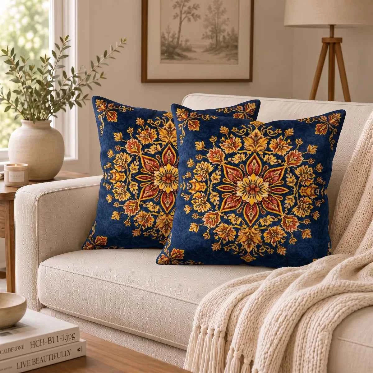 Persian Medallion Cushion Cover | Hummingbird