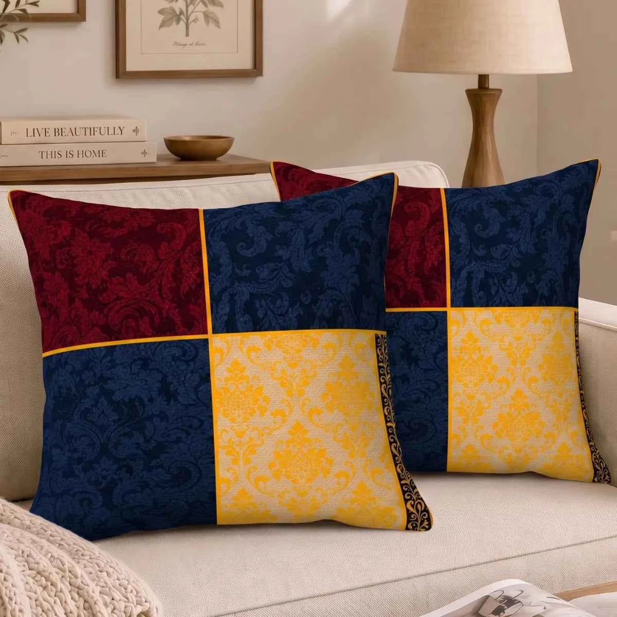 Quarter Damask Cushion Cover | Hummingbird