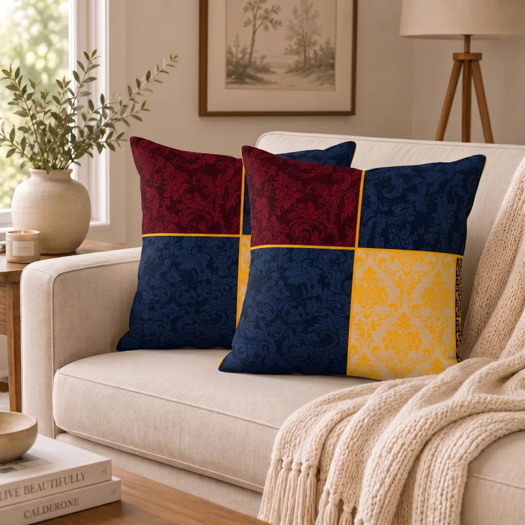 Quarter Damask Cushion Cover | Hummingbird