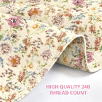 Flora Double Bedsheet, 100% Cloud Cotton, 240 TC, 2 Pillow Covers