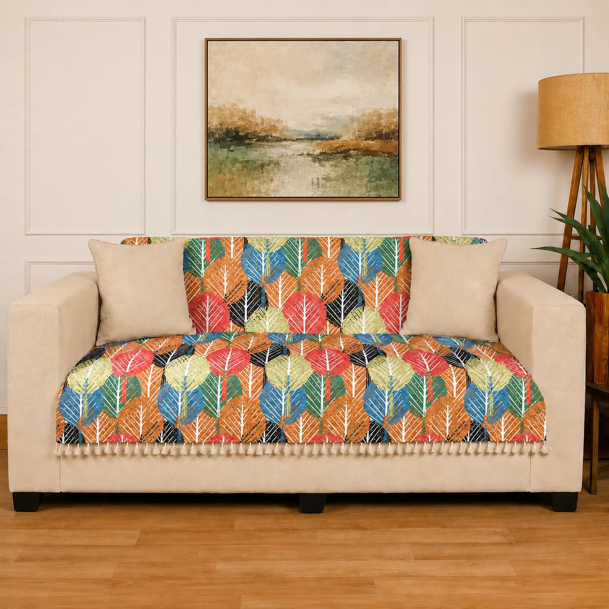 Oblique Sofa Cover - Roseate