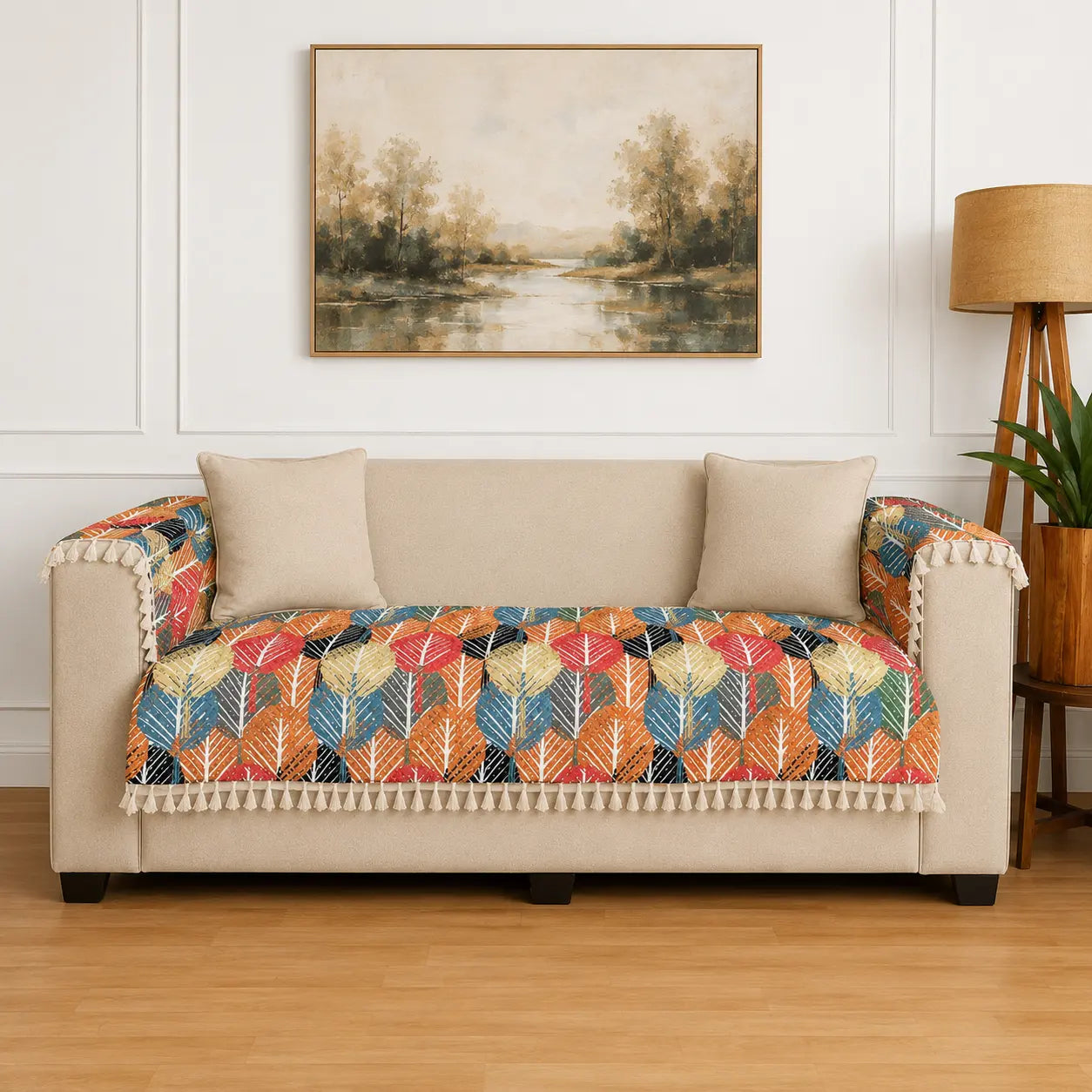 Oblique Sofa Cover - Roseate