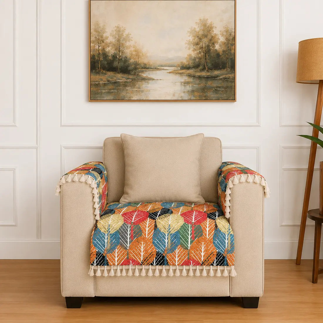 Oblique Sofa Cover - Roseate