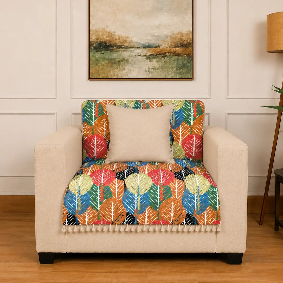 Oblique Sofa Cover - Roseate