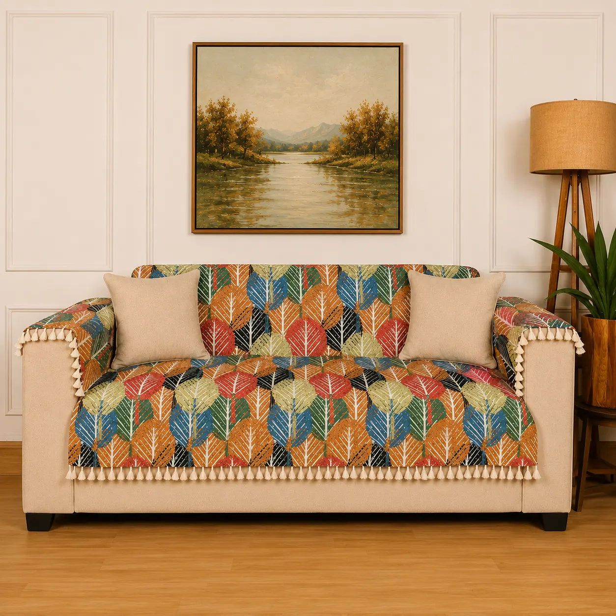 Oblique Sofa Cover - Roseate