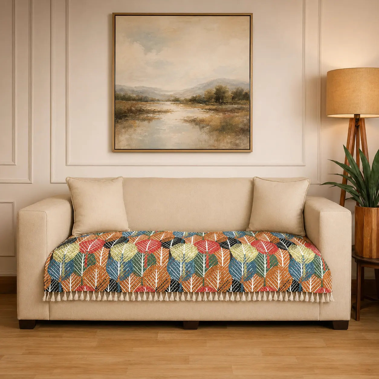 Oblique Sofa Cover - Roseate