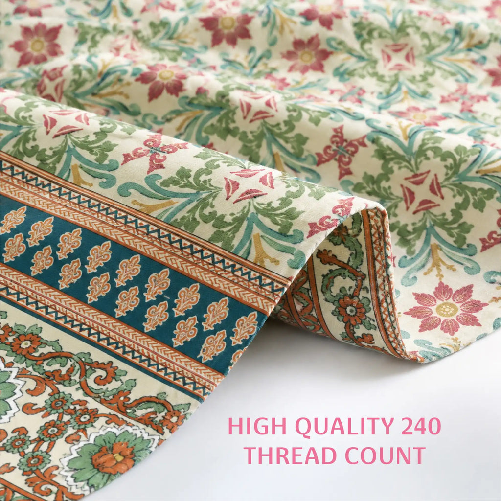 Florence Double Bedsheet, 100% Cloud Cotton, 240 TC, 2 Pillow Covers