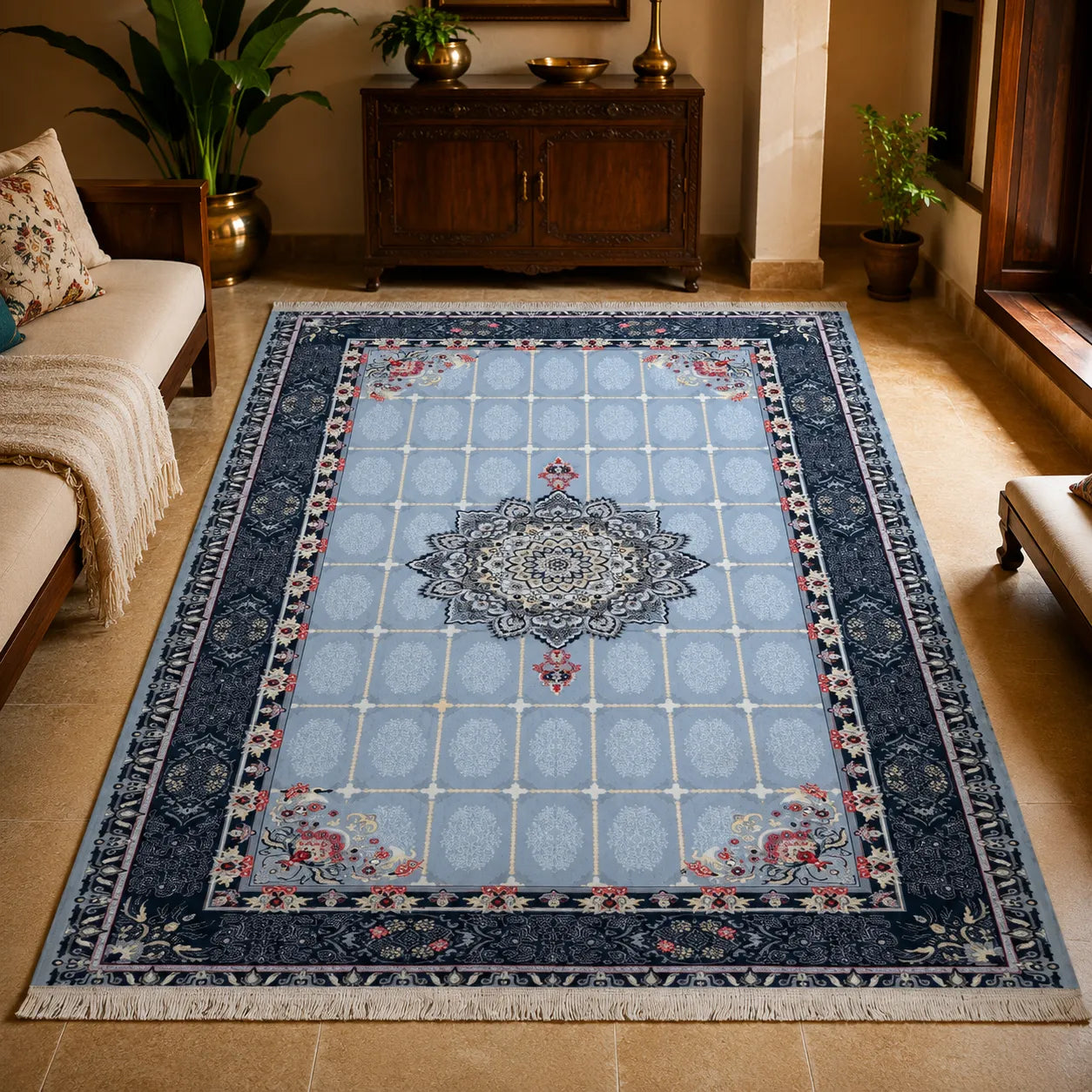 Qom Persian Carpet - Roseate